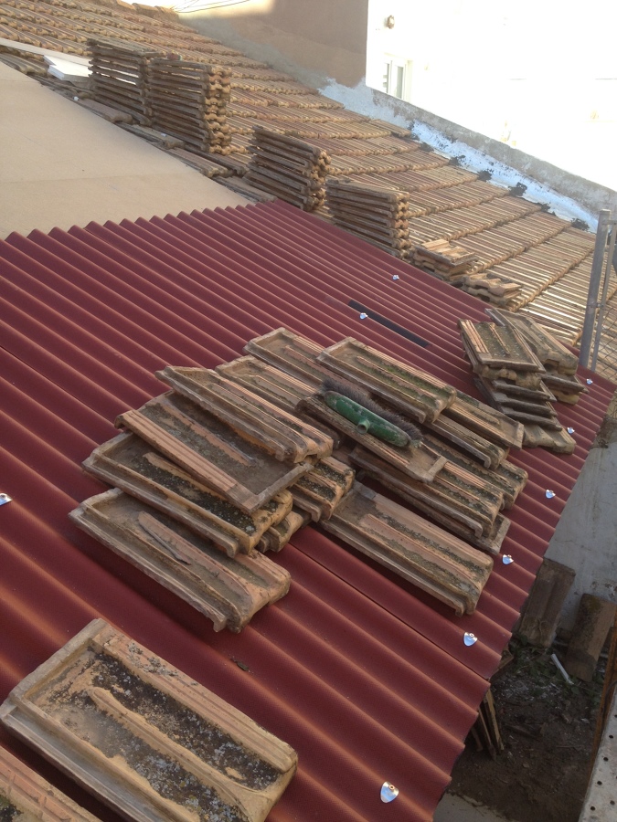 Cubierta lista para empezar a colocar teja plana