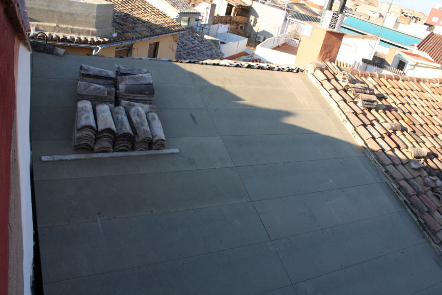 Cubierta preparada para la colocación del onduline