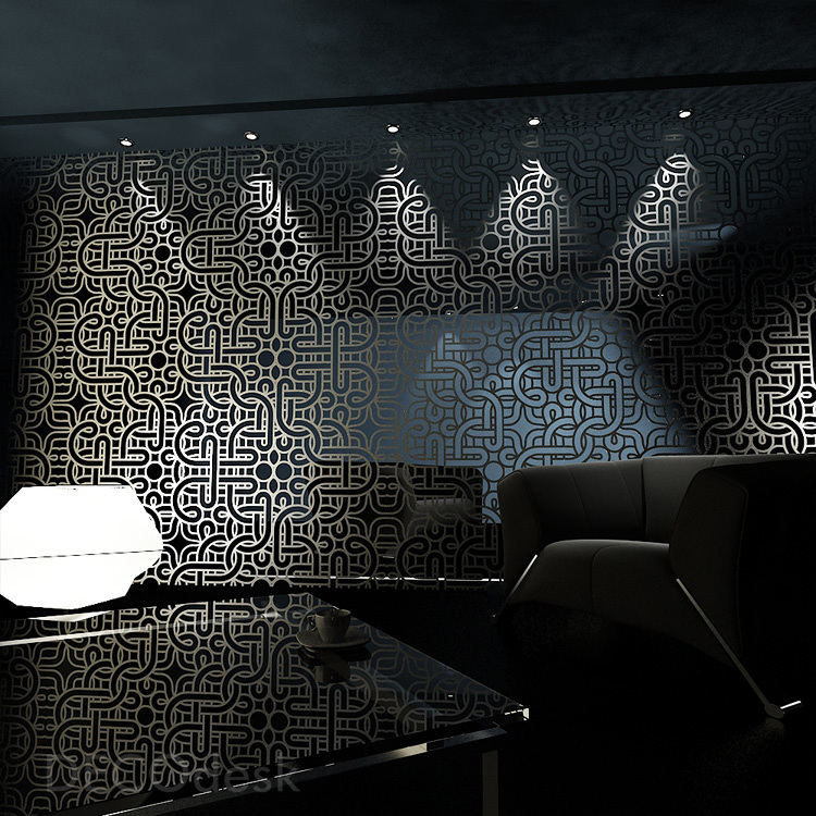 decoración bar: celosías metálicas para separar espacios