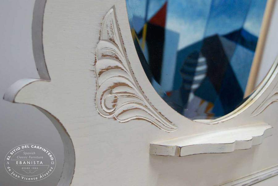 Decoración blanco decapé