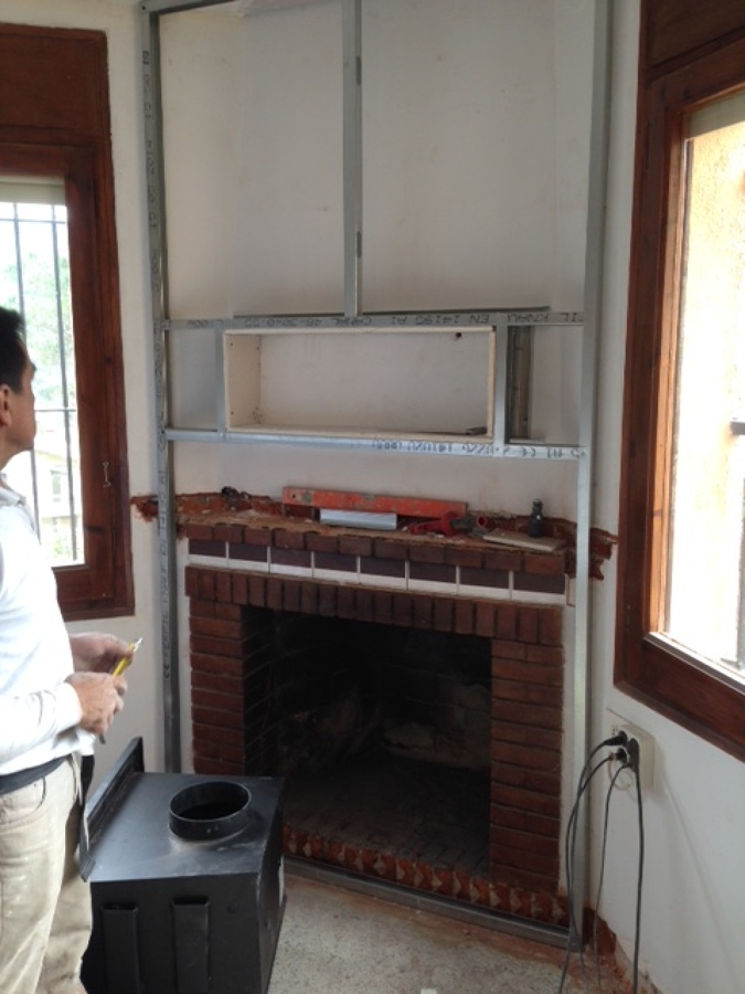 decoración  para chimenea