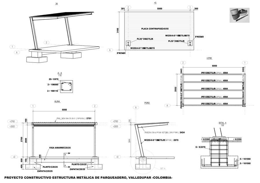 Definición general de estructura metálica y armado
