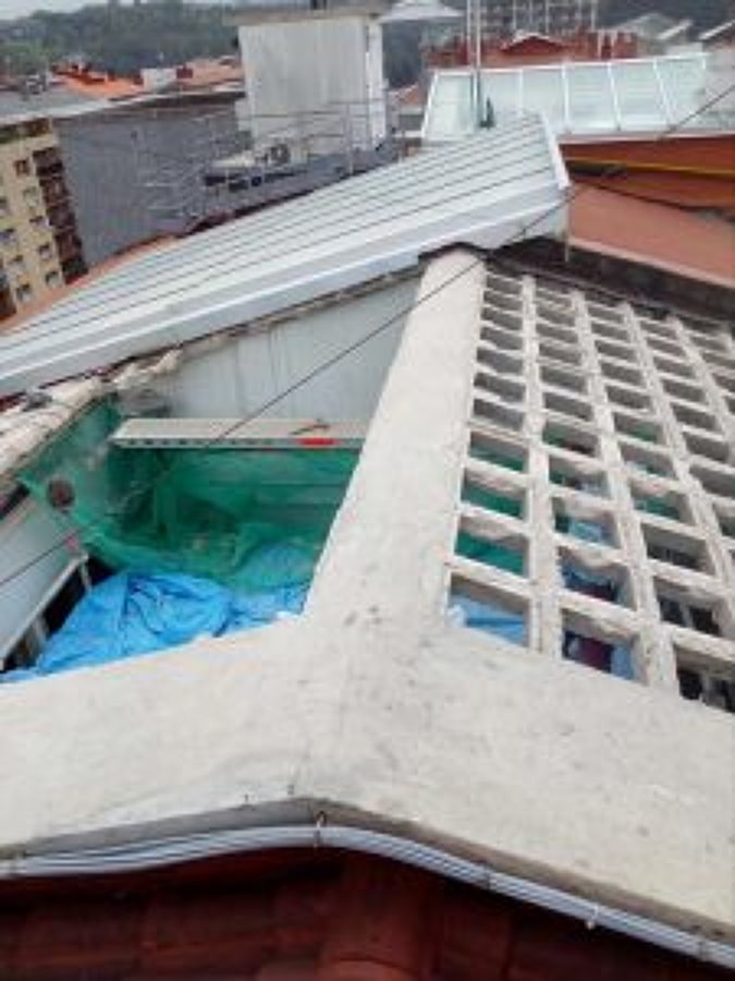 demolición de la estructura de hormigón armado