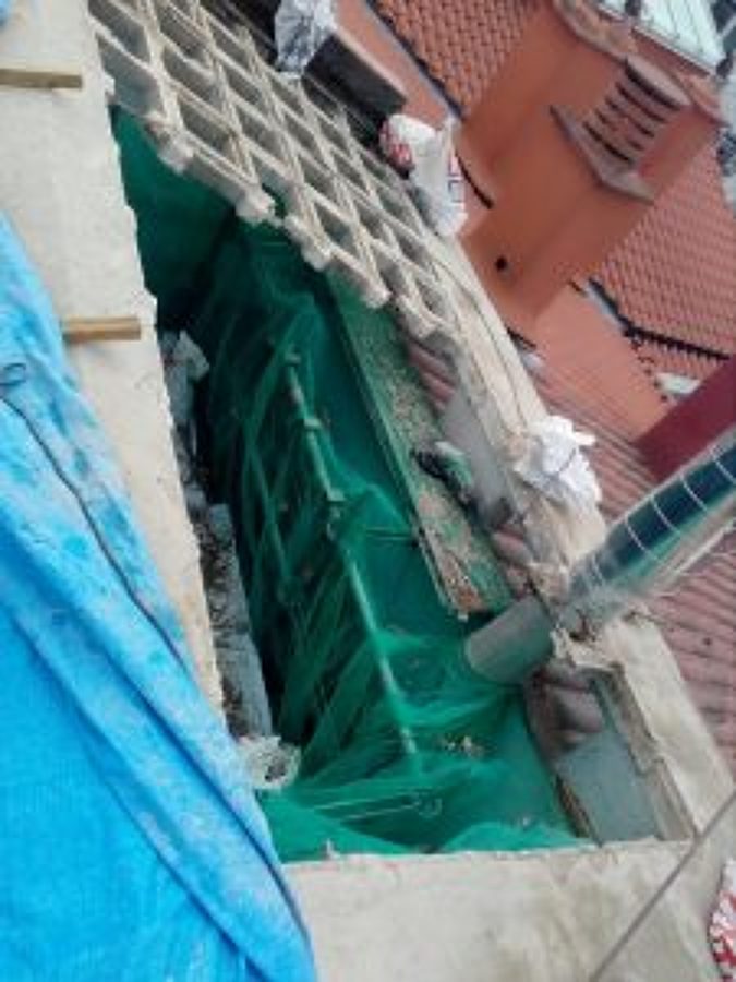 demolición de la estructura de hormigón armado