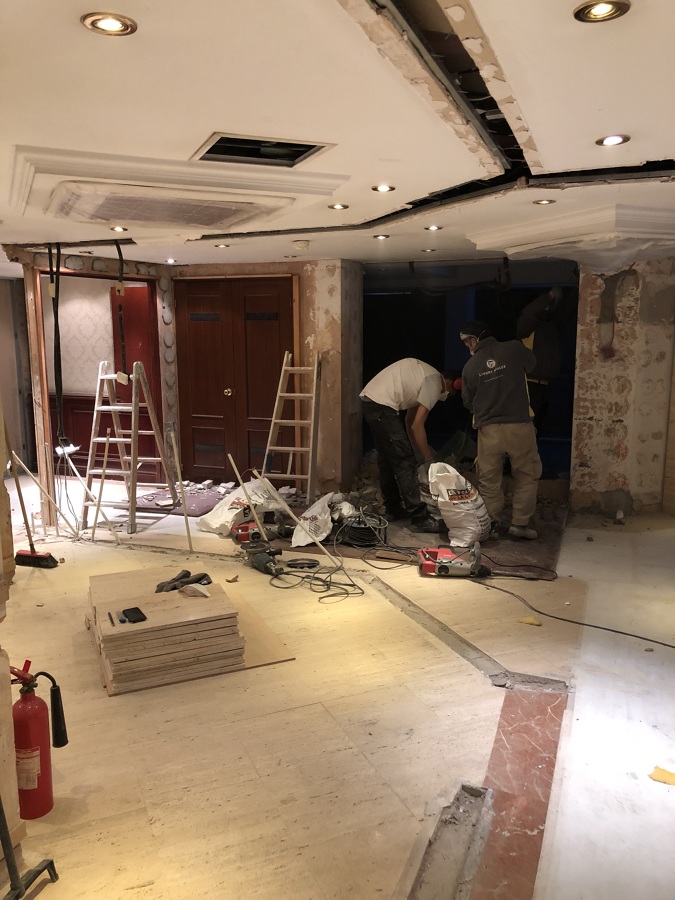 Demoliciones en una de las entradas