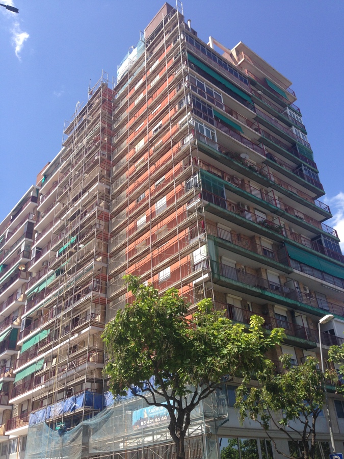 Desmontaje de andamio tubular