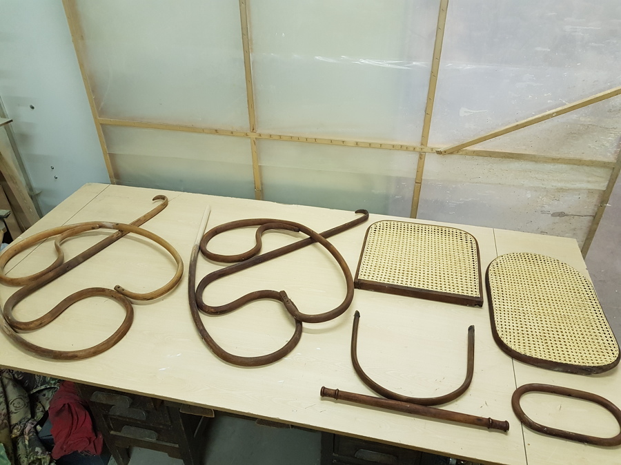 Despiece de mecedora.