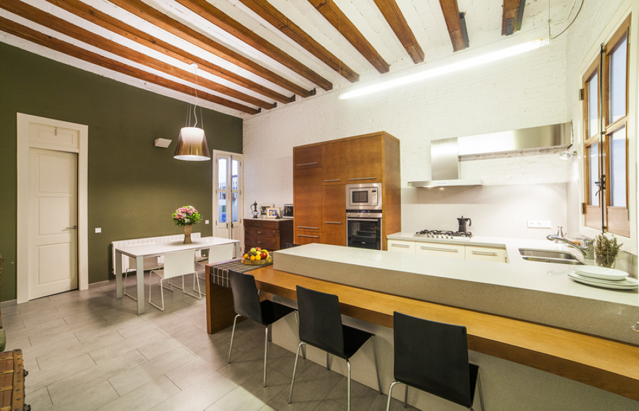 Detalle barra de cocina