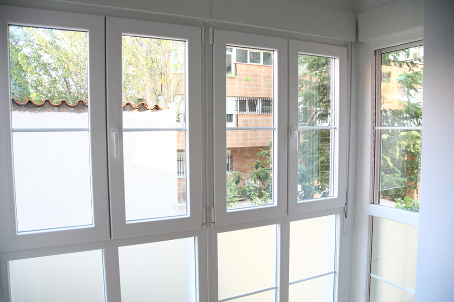 Detalle cerramiento pvc instalado