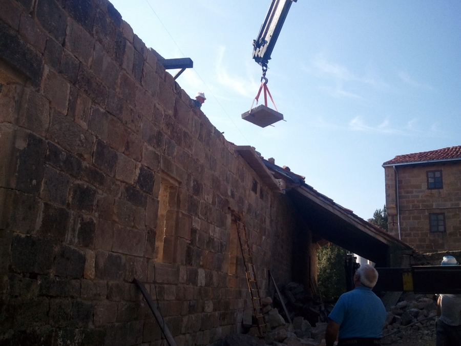 Detalle colocación losas de alero