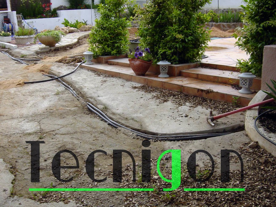 Detalle de instalación de iluminación y electricidad