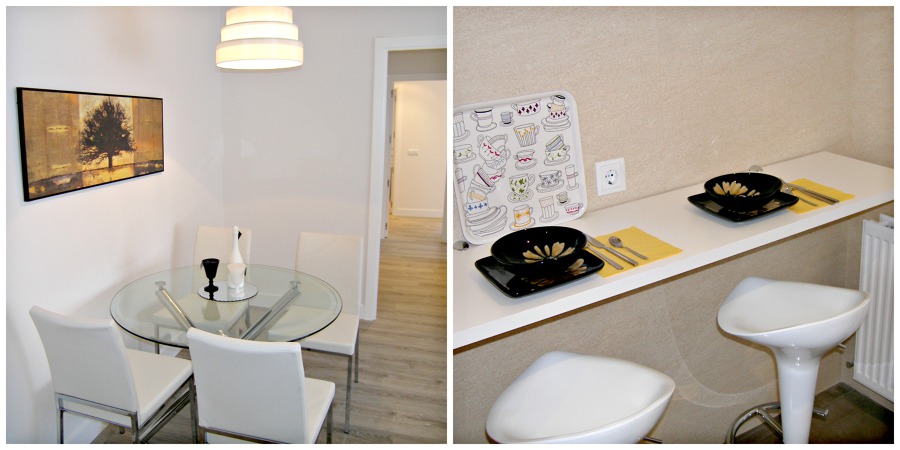 Detalle de la cocina y comedor