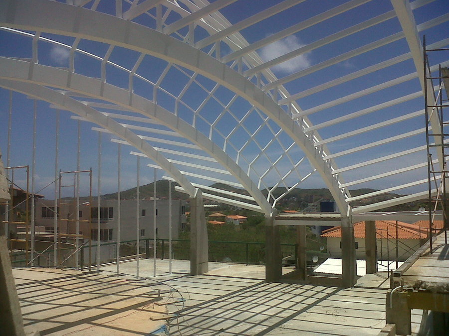 Detalle de la estructura durante la construcción.