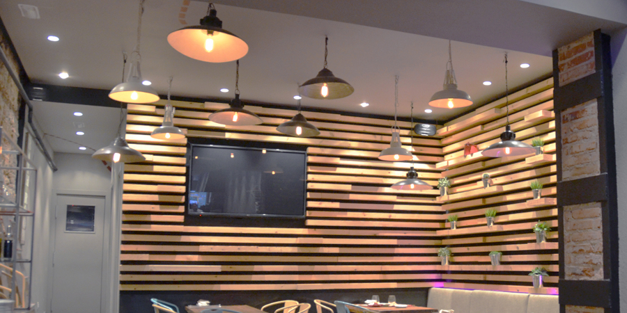 Detalle de la instalación de iluminación