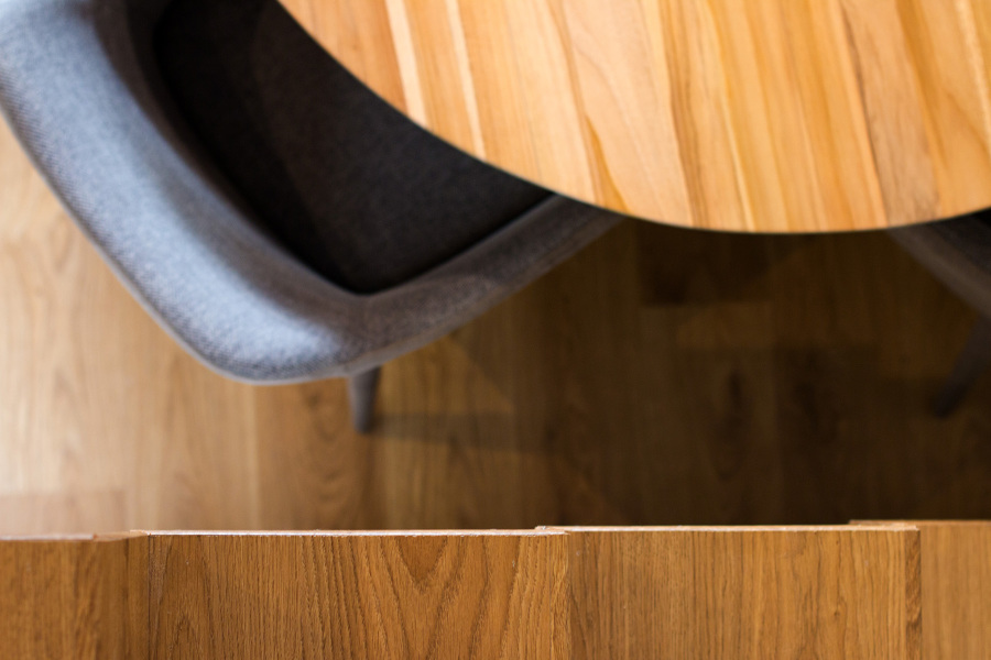 Detalle de los acabados y materiales