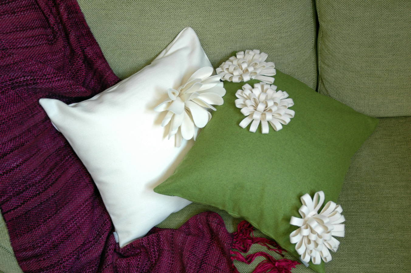 Detalle de los cojines Oromono exclusivos para Decorliving.