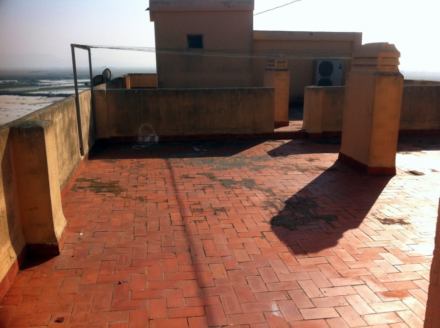 Detalle de pavimento de terraza ANTES