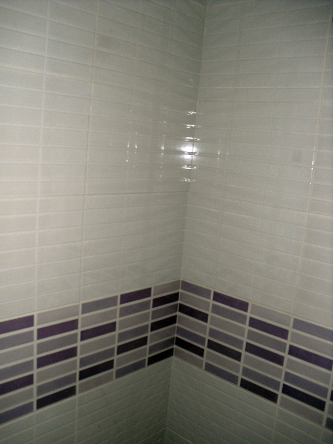 Detalle del acabado del baño