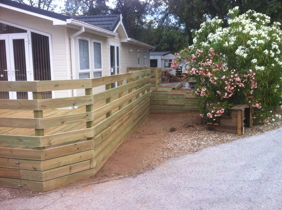 detalle del angulo para salvar el camino existente