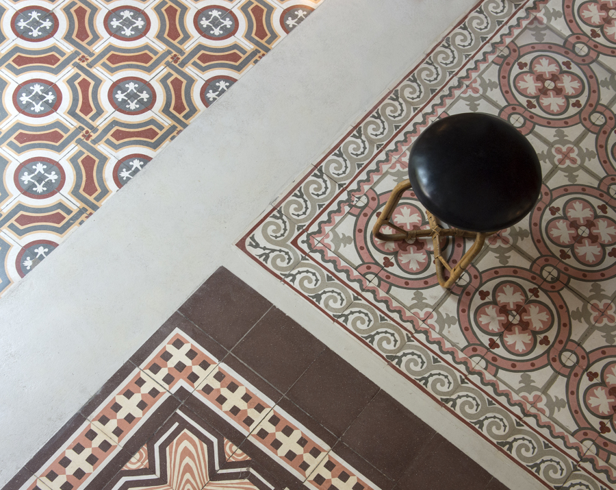 Detalle del mosaico hidráulico