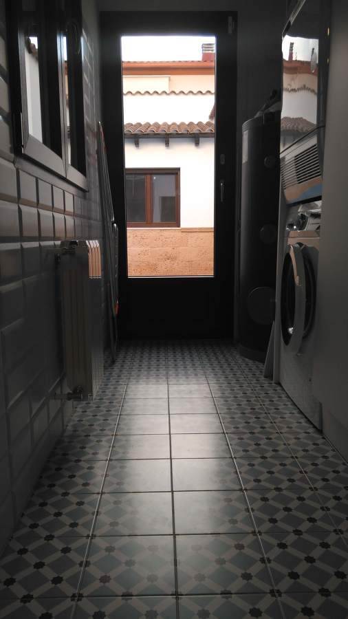 Detalle del solado del lavadero