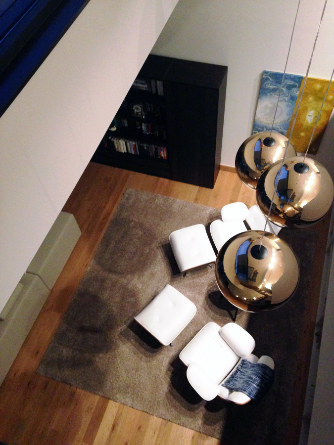 Detalle doble altura en zona estancial