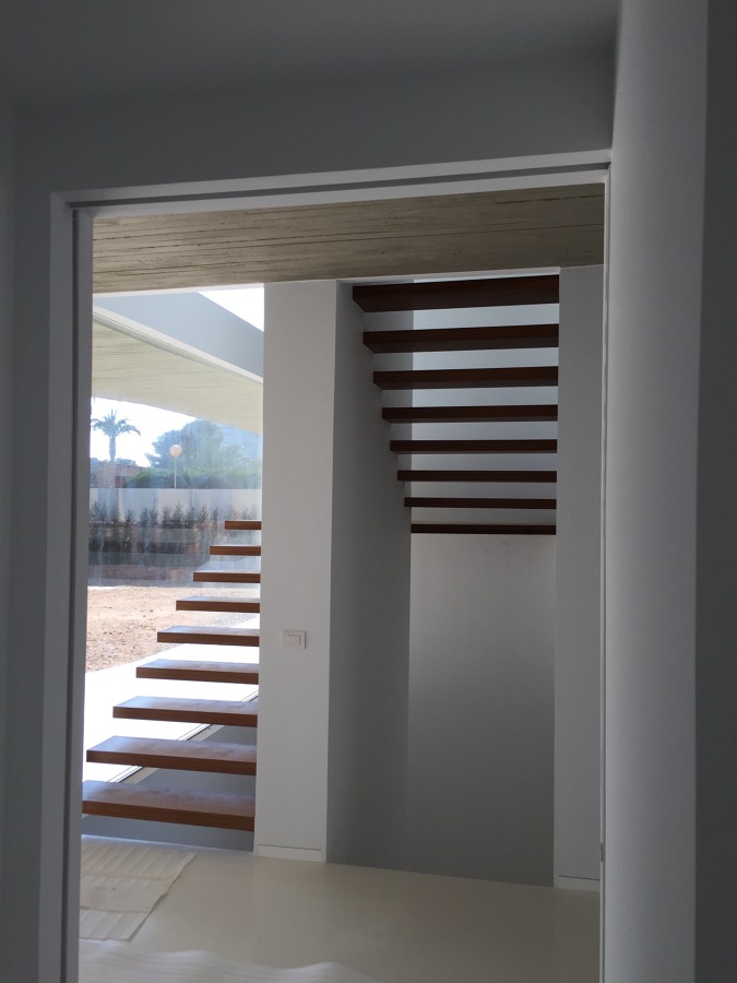 Detalle escalera interior vivienda 