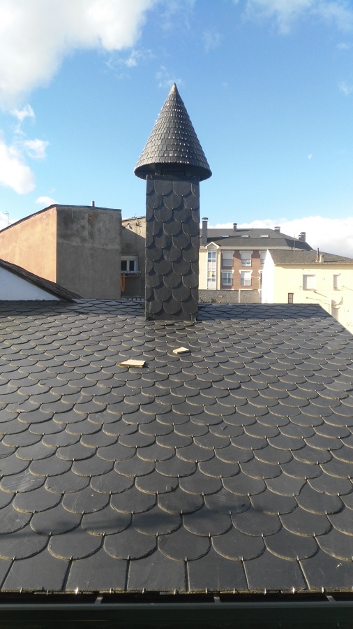 detalle gorro chimenea cónica