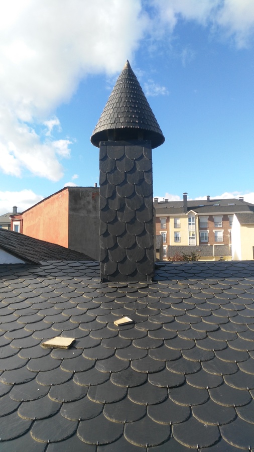 detalle gorro chimenea cónica