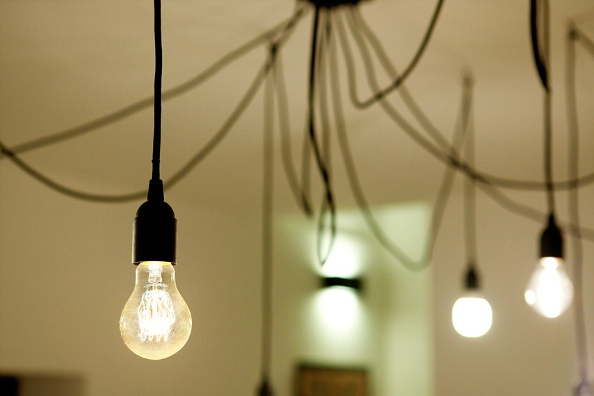 detalle luces comedor