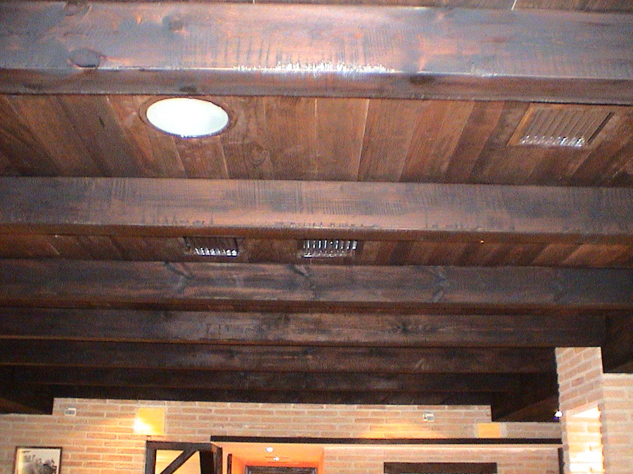 Detalle vigas de madera