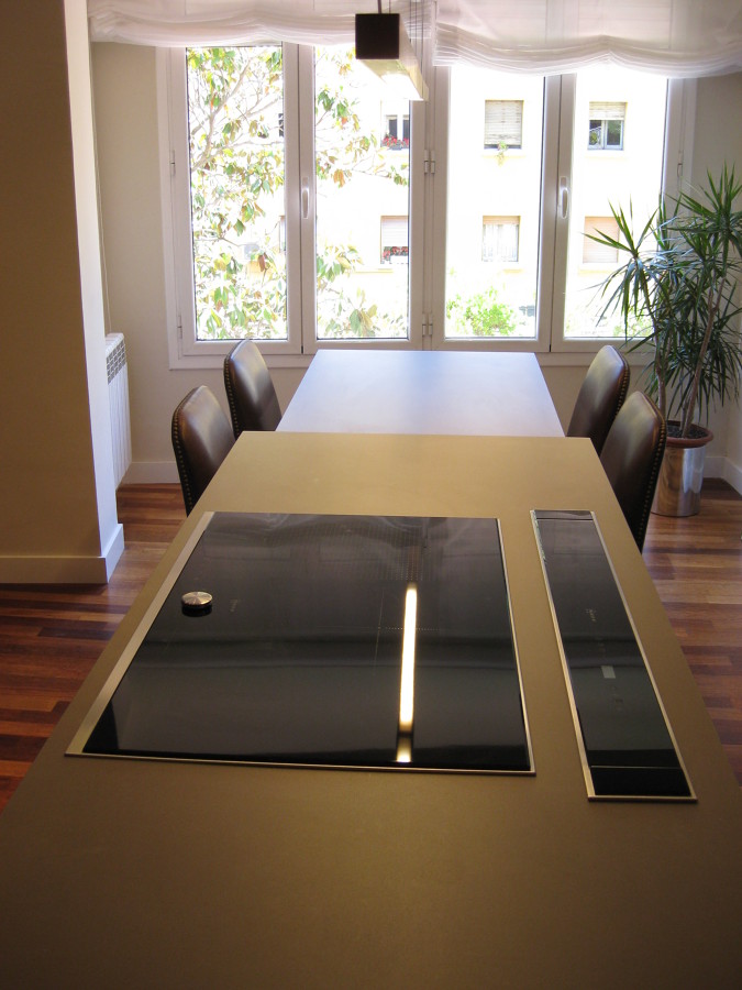 Detalle zoan cocción con campana Neff oculta