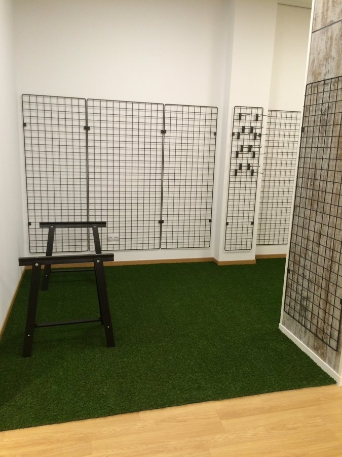 Detalle zona material deportivo