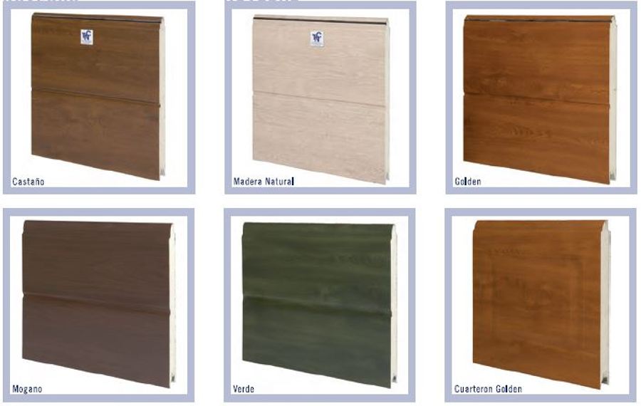 Diferentes acabados en imitación madera