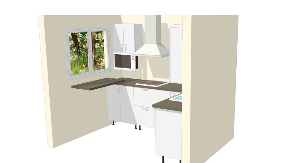 Diseño 3d cocina.