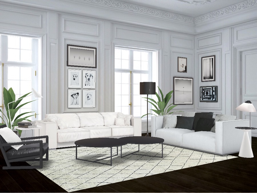 Diseño Blanco y Negro de Blanc Interiores