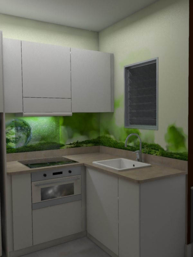 Diseño cocina abierta.