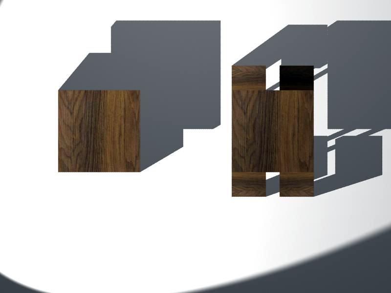 Diseño de mesa con 4 sillas integradas (abierto/cerrado)