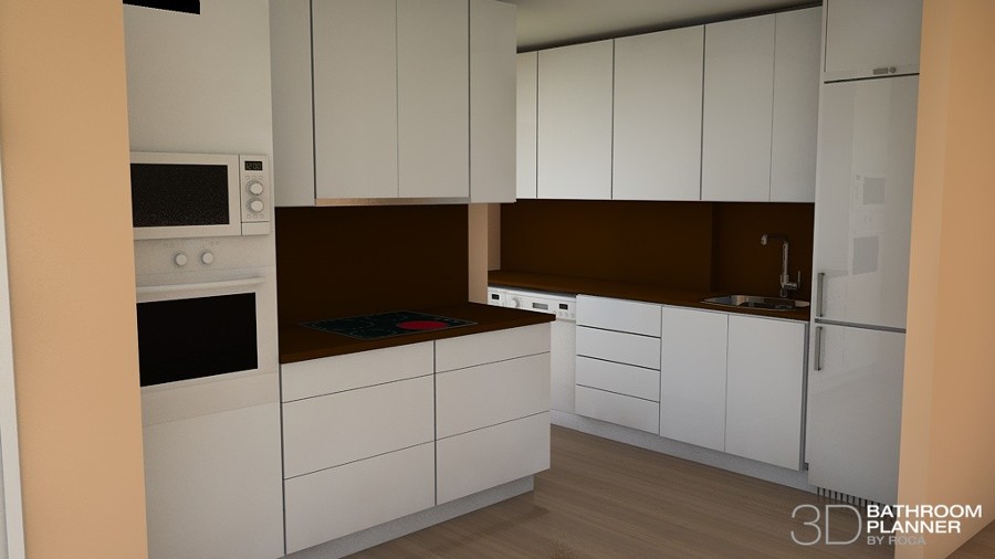 Diseño inicial cocina en 3d