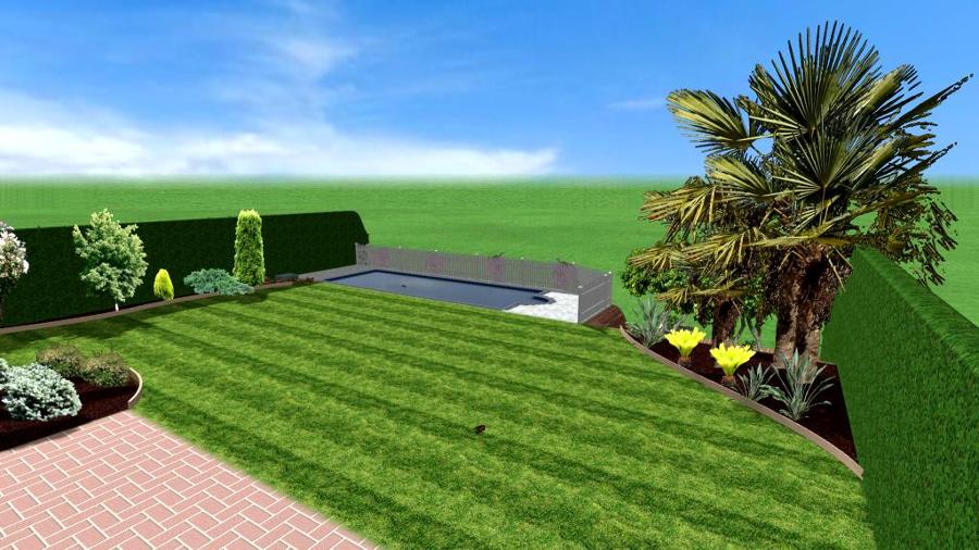 Diseño de jardín en 3d