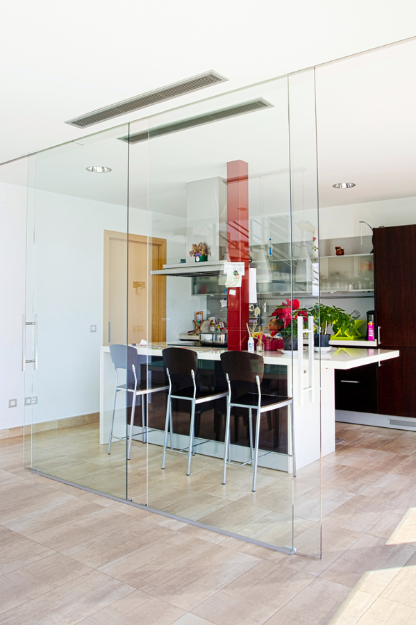 Divisoria interior vidrio laminado