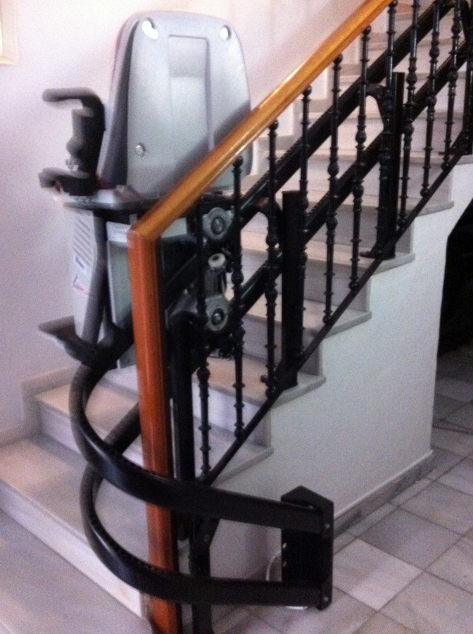 DOBLE GUIA ANCLADA A PELDAÑOS