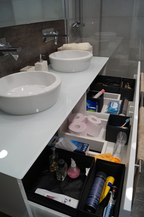 Doble lavabo sobreencimera