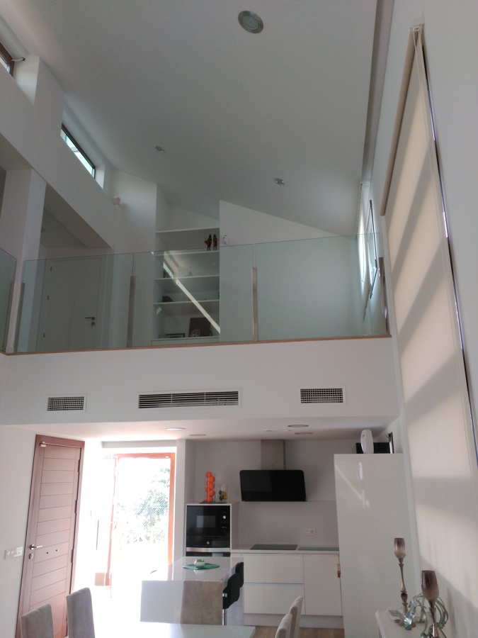 Doble volumen en salón vivienda