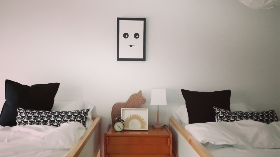 Dormitorio con dos literas