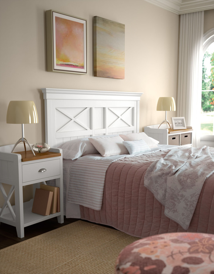 Dormitorio, fotografía que aparece en la revista EL MUEBLE.