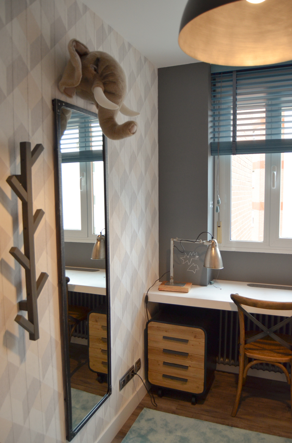 Dormitorio infantil estilo industrial