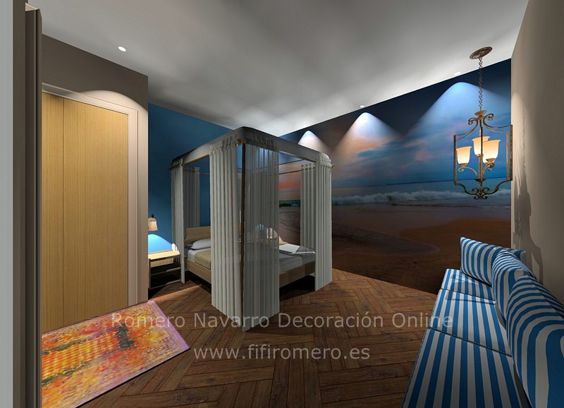 Dormitorio junto al mar