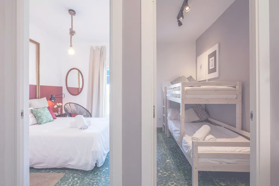 Dormitorio matrimonio y dormitorio litera