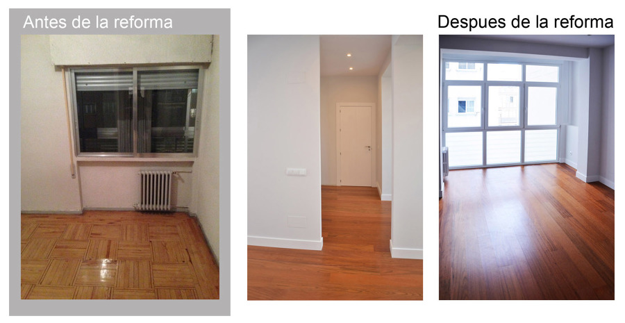 Dormitorio principal antes y despues